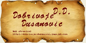 Dobrivoje Dušanović vizit kartica